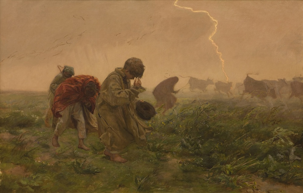 Józef Chełmoński – Burza, 1896