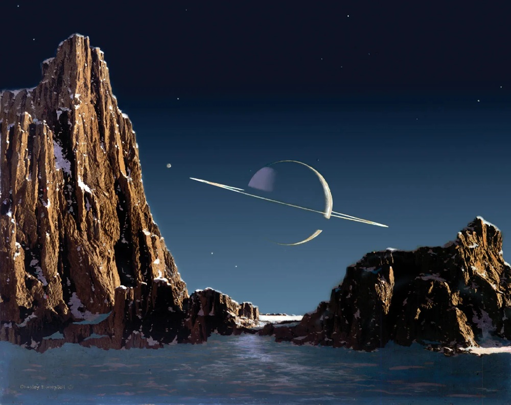 Chesley Bonestell – Saturn as seen from Titan, 1944